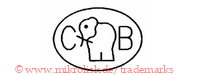 C B (im Oval mit Elefant)