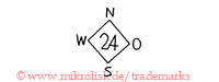 N W O S / 2A  (mit Raute / Kompass)