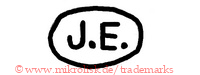 J.E. (im Oval)